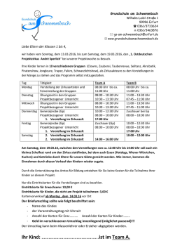 Ihr Kind - Grundschule am Schwemmbach