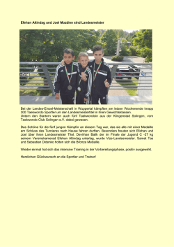 Efehan Altindag und Joel Mozdien sind Landesmeister Bei der