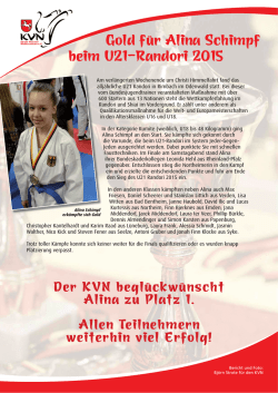 Gold f&uuml;r Alina Schimpf beim U21-Randori 2015