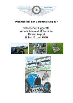 Anmeldung Picknick - automobiles Kulturgut