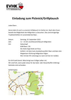 Einladung zum Picknick/Grillplausch