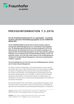 Die Presseinformation zum [ PDF 0,61 MB ]