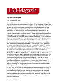 Jugendsport im Wandel