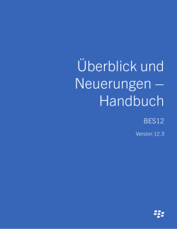 Uberblick und Neuerungen Handbuch
