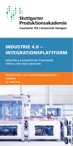 industrie 4.0 &ndash; integrationsplattform