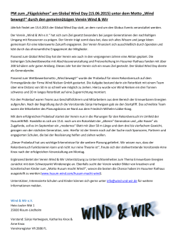 Pressemitteilung Global Wind Day 2015