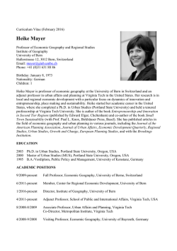 Heike Mayer - Geographisches Institut
