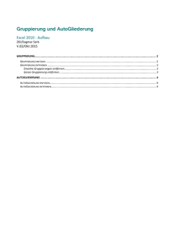 Gruppierung und AutoGliederung