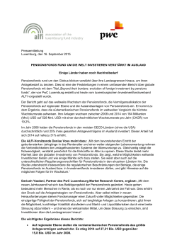 Pressemitteilung Luxemburg, den 16. September 2015