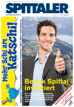 Bezirk Spittal investiert - Die Kärntner Regionalmedien