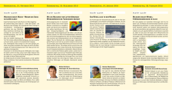 Donnerstag, 14. Januar 2016 Donnerstag, 15. Oktober