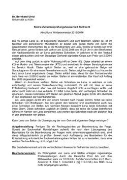 Dr. Bernhard Ulrici Universit&auml;t zu K&ouml;ln Kleine