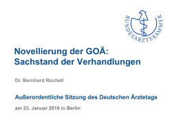 Dr. Bernhard Rochell: Novellierung der GO&Auml;
