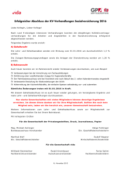 Erfolgreicher Abschluss der KV-Verhandlungen - GPA-djp