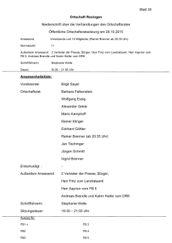 Blatt 35 Ortschaft Rexingen Niederschrift über die Verhandlungen