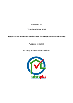 Beschichtete Holzwerkstoffplatten für Innenausbau und