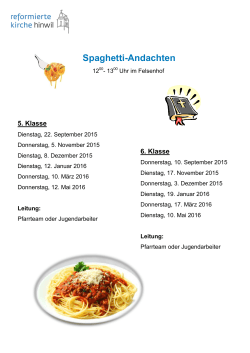 Spaghetti-Andachten
