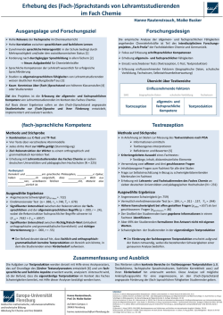 Erhebung des (Fach-)Sprachstands von Lehramtsstudierenden im