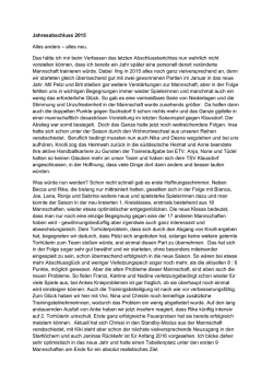 Jahresr&uuml;ckblick 2015 - KMTV-Frauenhandball