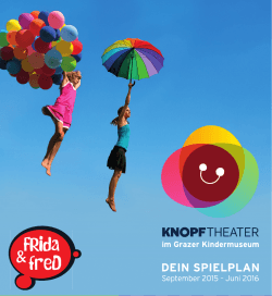 FRida & freD Theater-Spielplan September 2015 bis Juni 2016