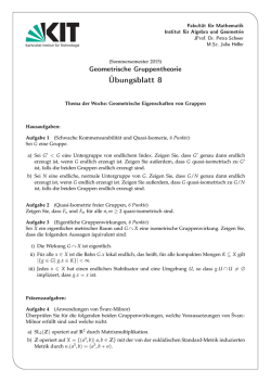 Übungsblatt 8 - Fakultät für Mathematik