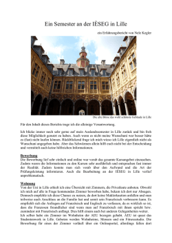 Ein Semester in Lille - RWTH Aachen University