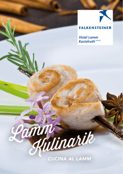 Lamm Kulinarik - FALKENSTEINER Hotels & Residences
