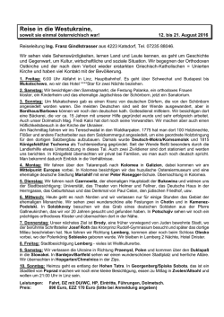 Reise in die Westukraine