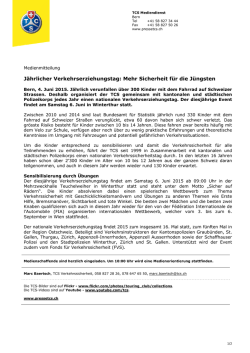 J&auml;hrlicher Verkehrserziehungstag: Mehr Sicherheit f&uuml;r die J&uuml;ngsten