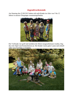 Jugendwochenende 2015