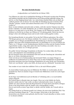 Die w&uuml;ste Dorfstelle Bremke (Aufgeschrieben von Friedrich Ilse im