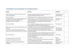 Checkliste Fotoevaluation für Schüler/innen