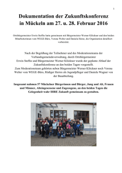 Dokumentation der Zukunftskonferenz