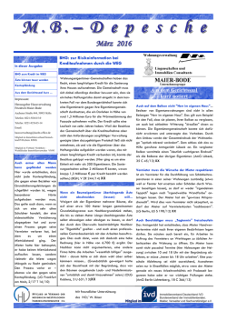 M.B. Depesche Ausgabe 03.2016
