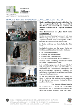 15.09.2015 kinder- und jugendanwaltschaft - 1a, 2a