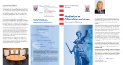 Broschüre "Mediation im Güterichterverfahren"