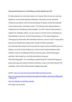 Hintergrundinformationen zur Abschaffung vom