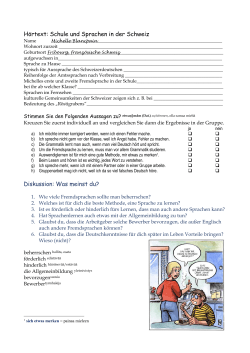 H&ouml;rtext: Schule und Sprachen in der Schweiz File