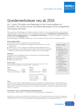 Grunderwerbsteuer 2016 - HYPO Landesbank Vorarlberg