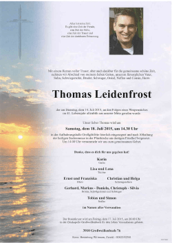 Thomas Leidenfrost