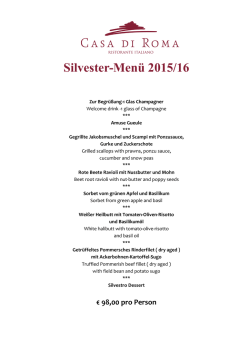 Silvester-Menü 2015/16