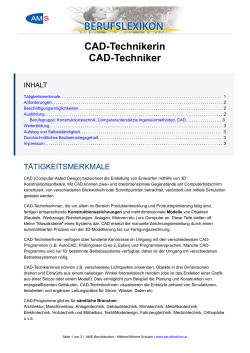 CAD-Technikerin CAD-Techniker