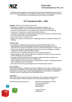 ICT-Techniker/In 80% - 100%