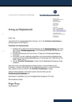 Mitgliedsantrag Techniker Krankenkasse bei Krankenkasseninfo.de