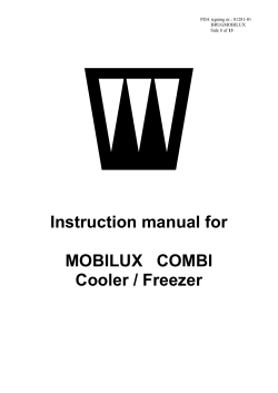 Instruction manual for MOBILUX COMBI Cooler