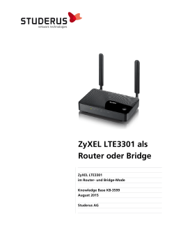 ZyXEL LTE3301 als Router oder Bridge