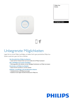 Hersteller Datenblatt Philips hue Bridge 2.0 396.44 KiB