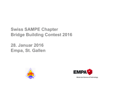 Swiss SAMPE Chapter Bridge Building Contest 2016 28. Januar