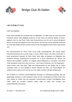 Information an Mitglieder Ver&ouml;ffentlicht am