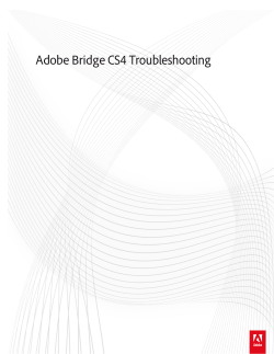 Adobe Bridge CS4 Troubleshooting